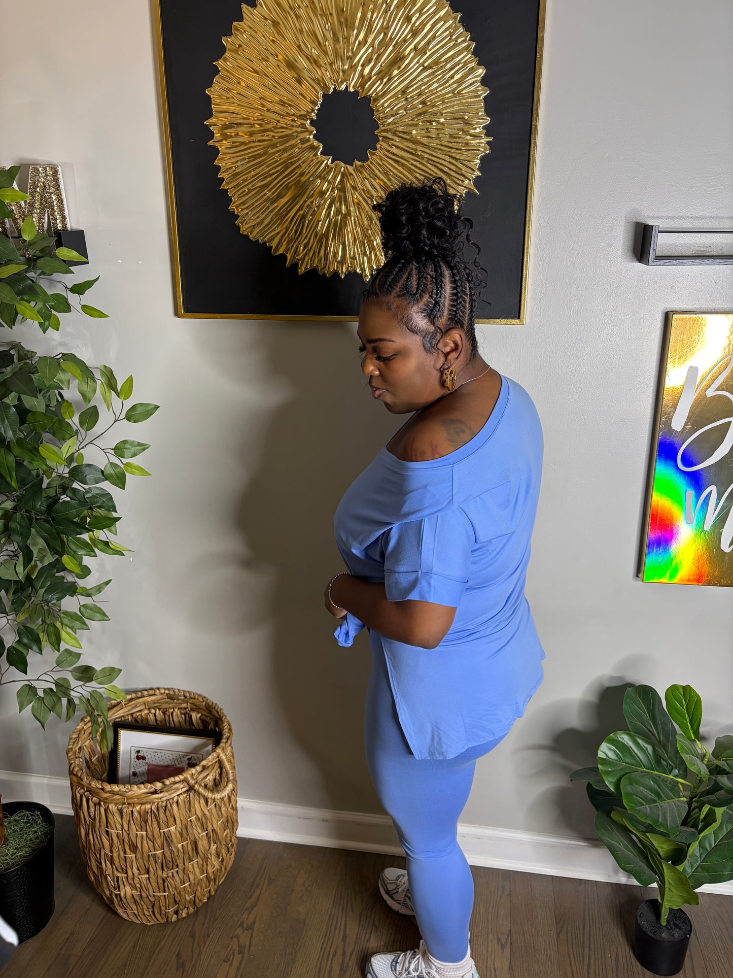 Light Blue Legging Set (Plus Size)