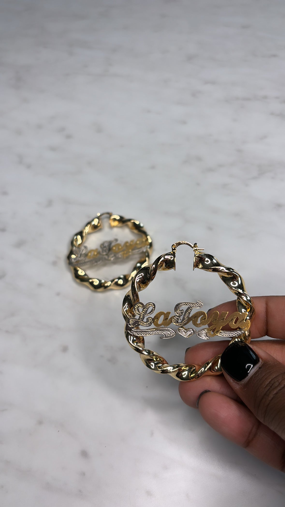 Personalized Twist Name Earrings