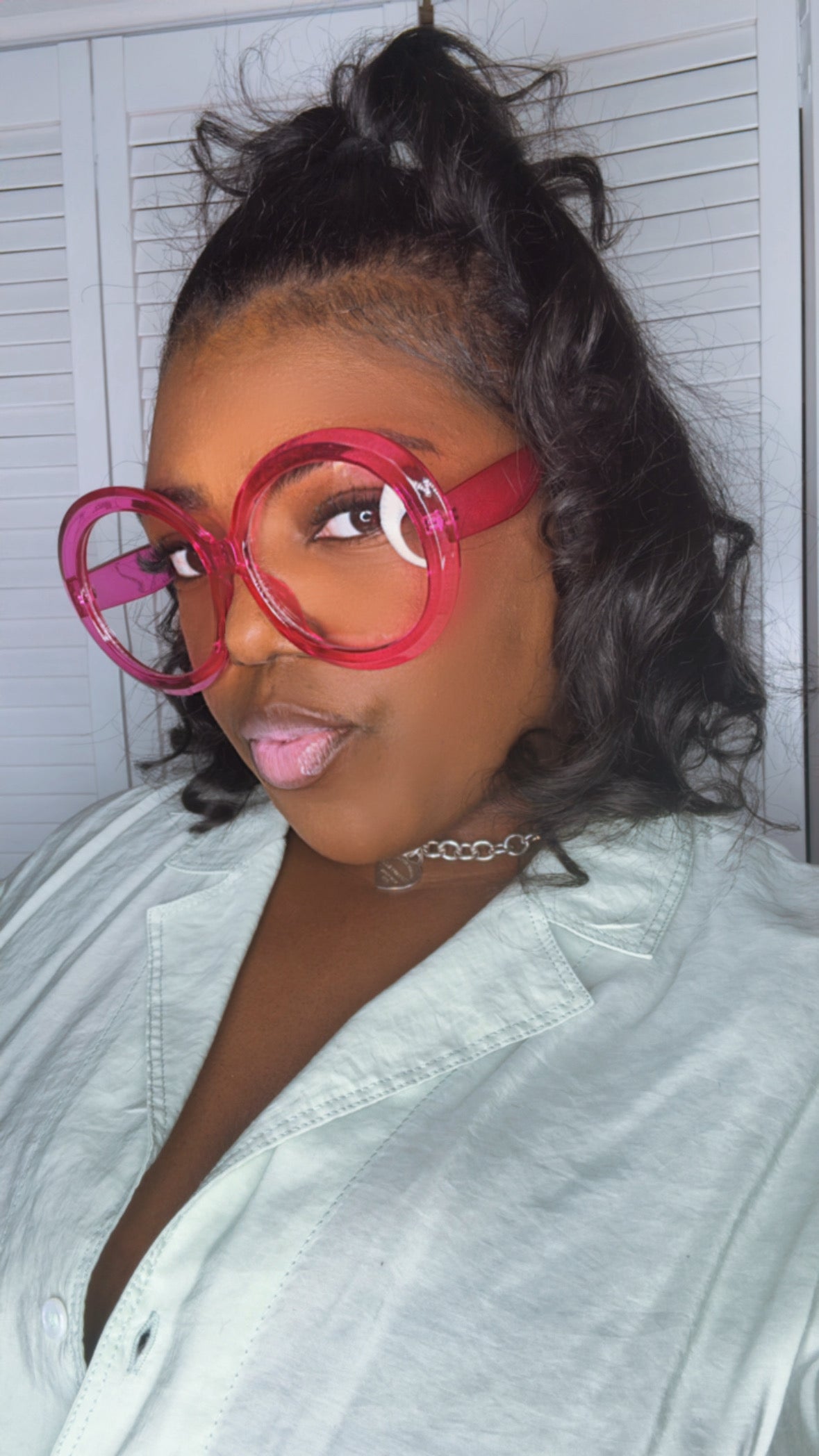 She Stylish Oversized Clear Lens Frames