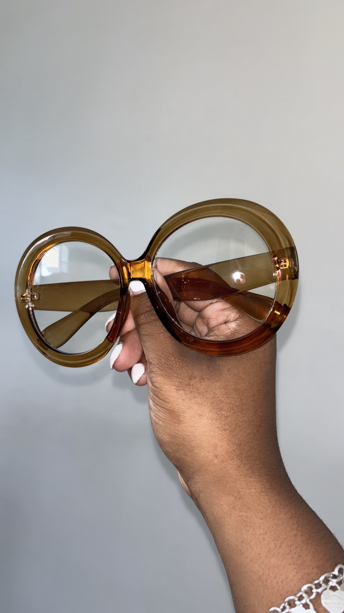 She Stylish Oversized Clear Lens Frames