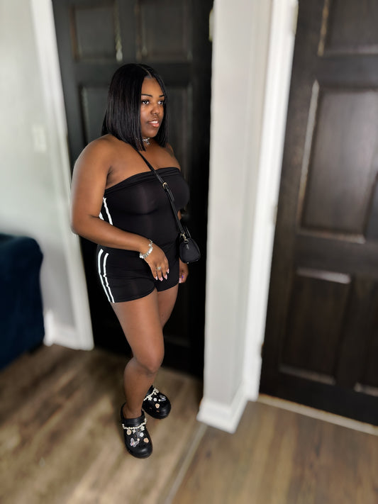 Outside Tube Top Short Set