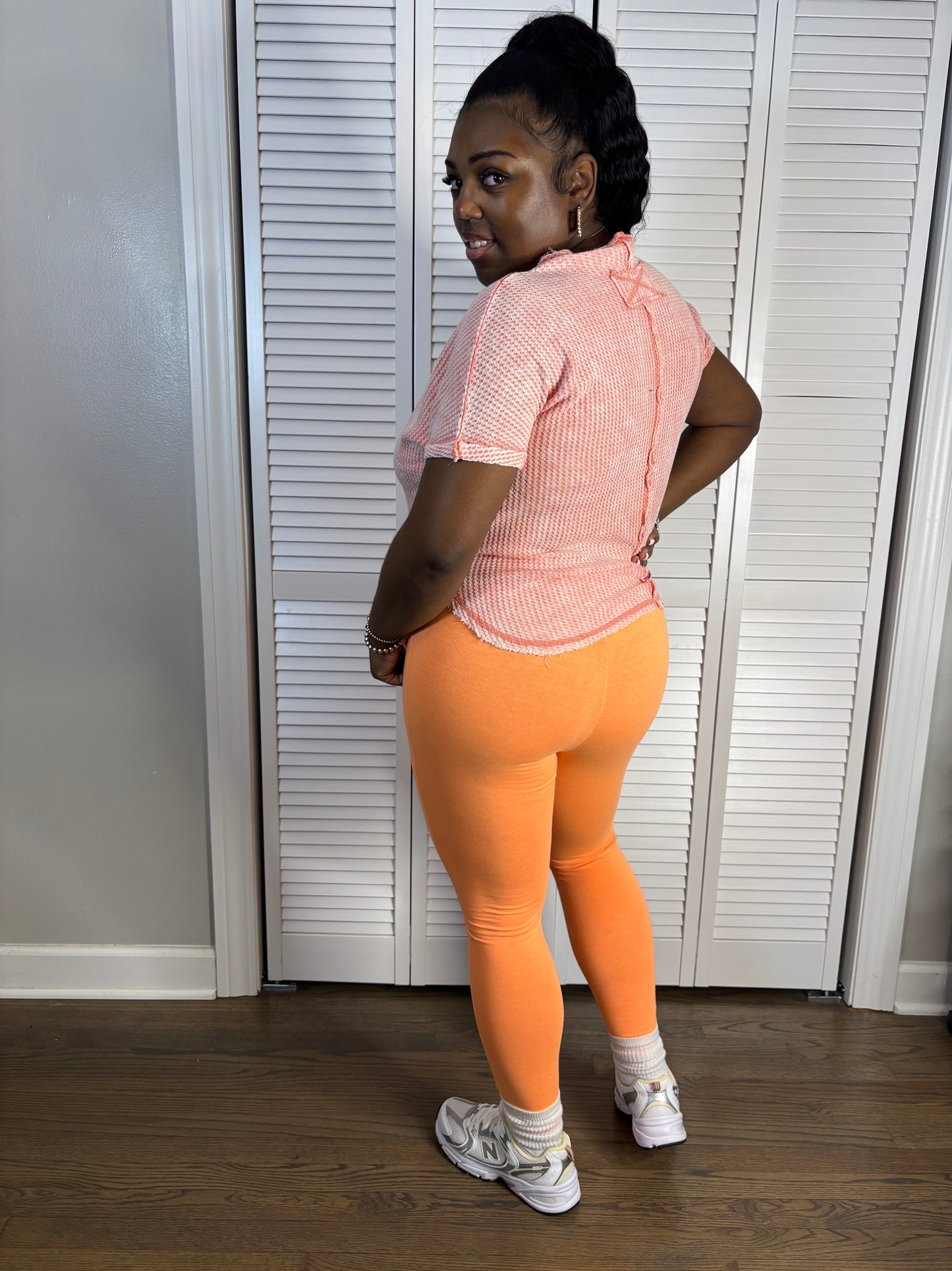 Orange 2 Piece Legging Set