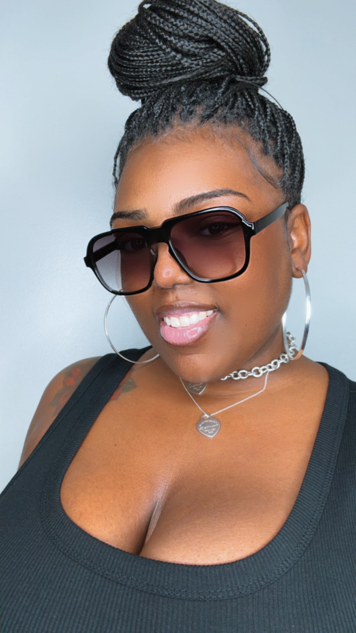 Retro Aviator Color Lens Sunglasses