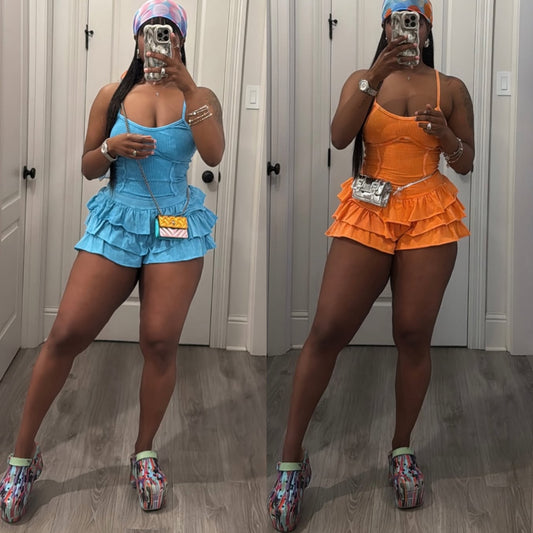 Hot Tropic Ruffle Romper