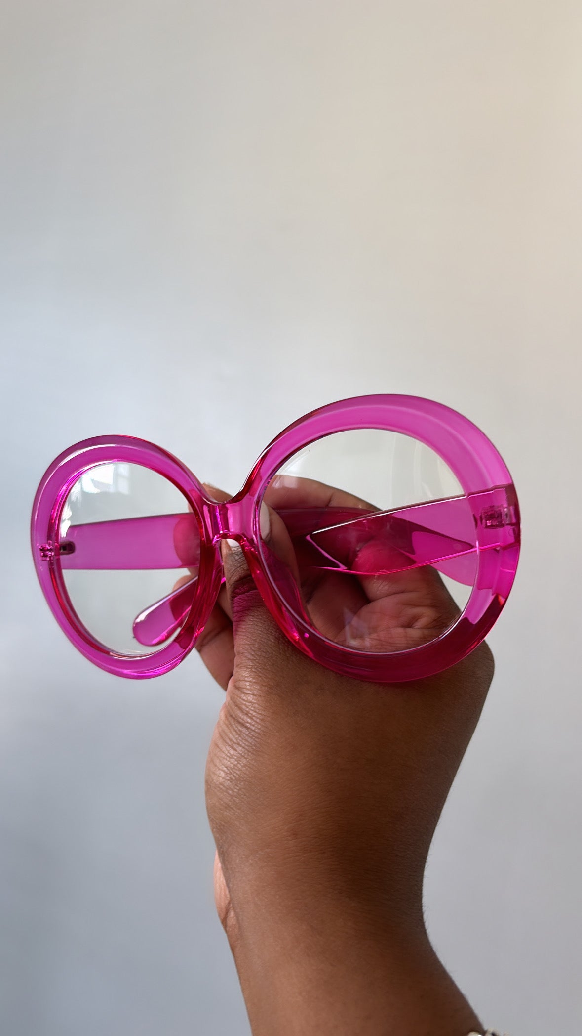 She Stylish Oversized Clear Lens Frames