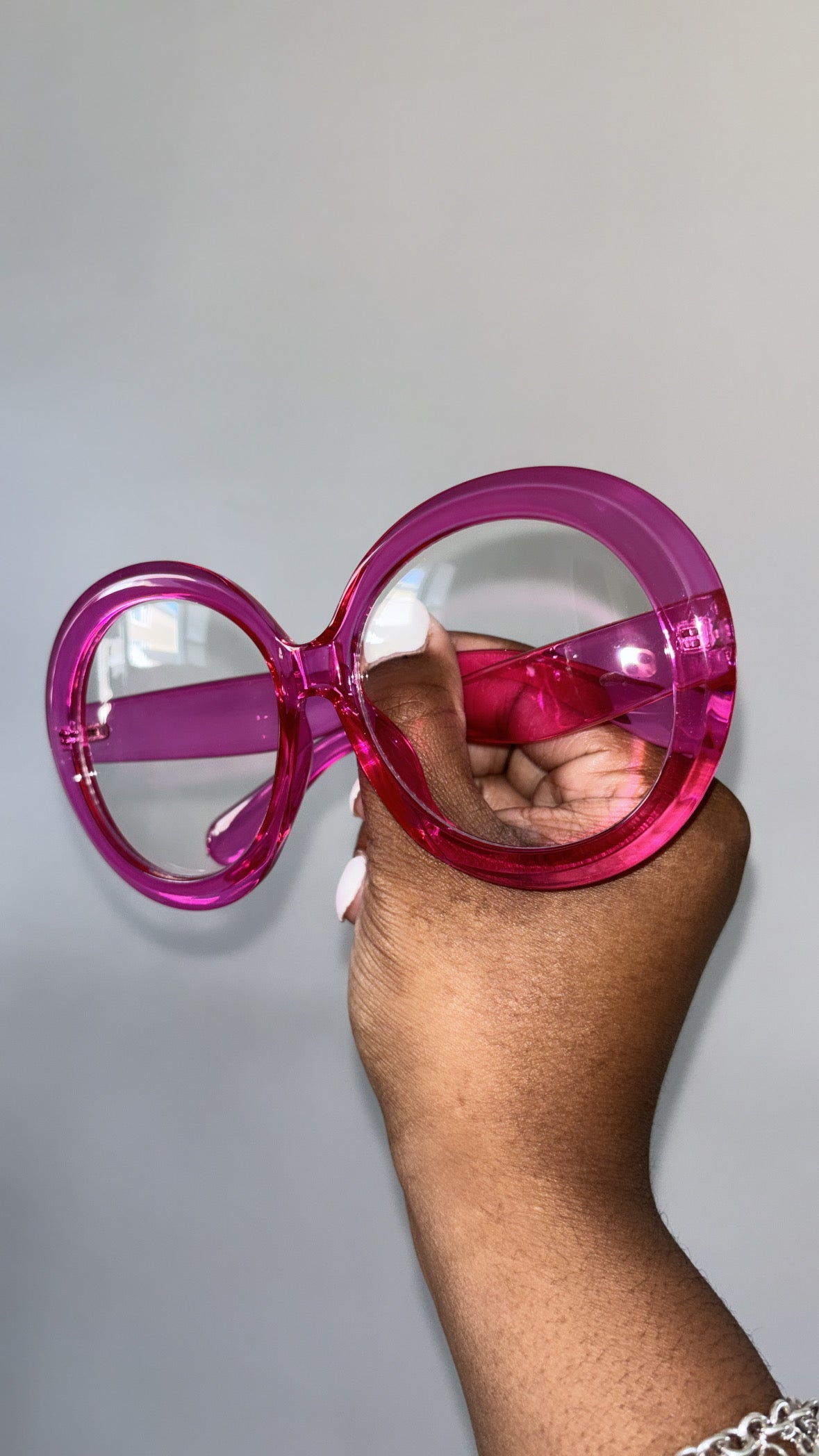 She Stylish Oversized Clear Lens Frames