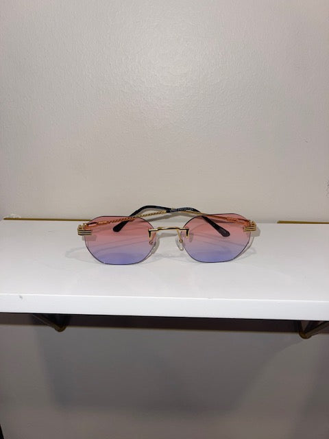 Rimless Ombre Sunglasses