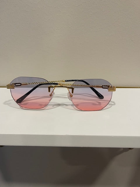 Rimless Ombre Sunglasses