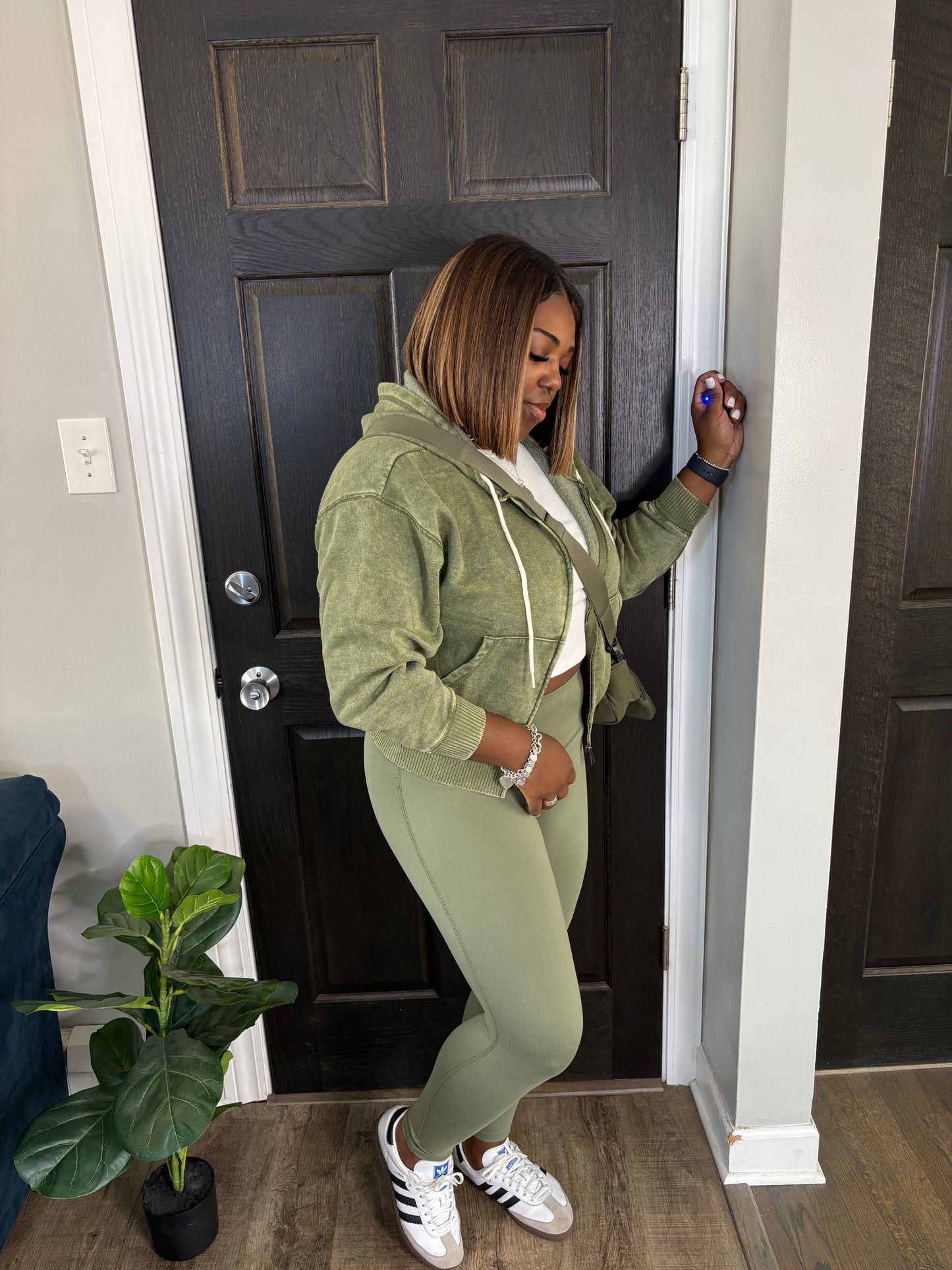 Light Olive 2 Piece Legging Set