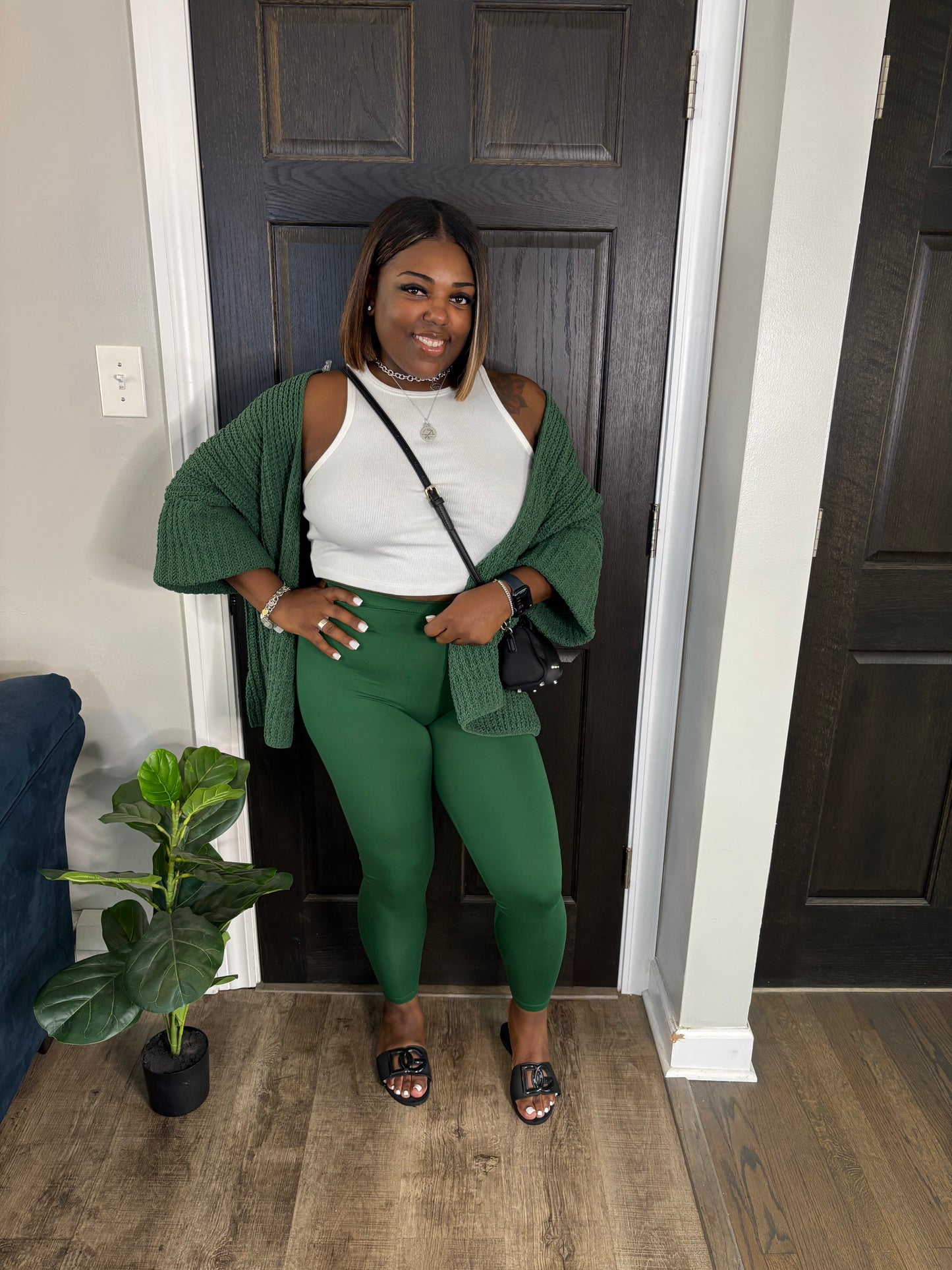 Dark Green 2 Piece Leggings Set