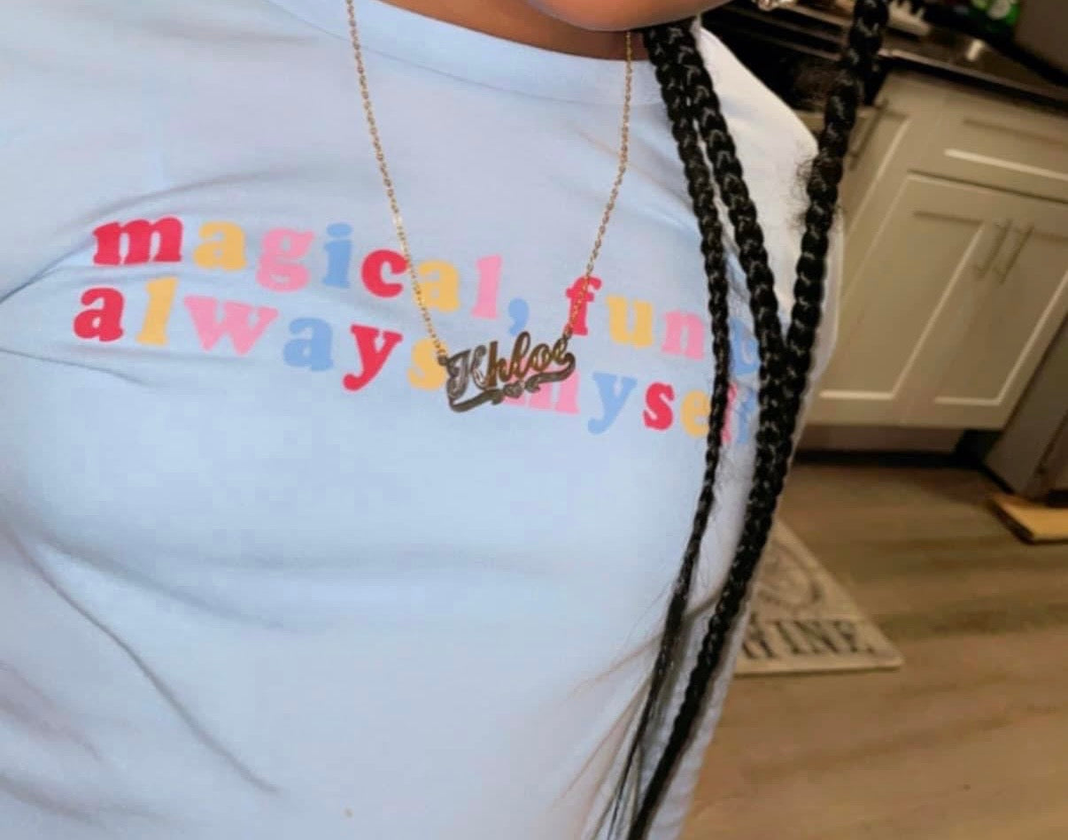 Kids Personalized Name Plate Chain ONLY