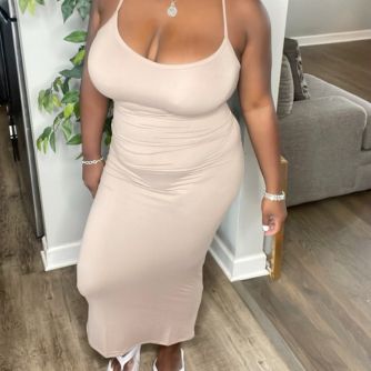 Womens Racerback V-neck Maxi Dress