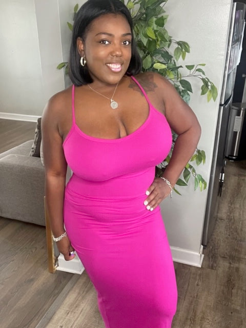 Womens Racerback V-neck Maxi Dress