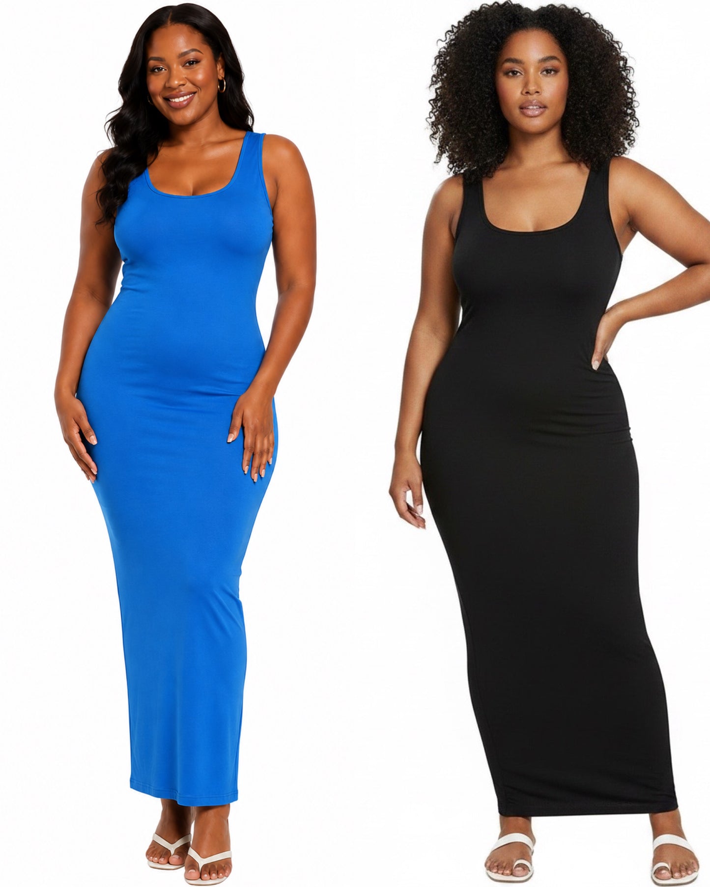 Basic Fitted Maxi Dress