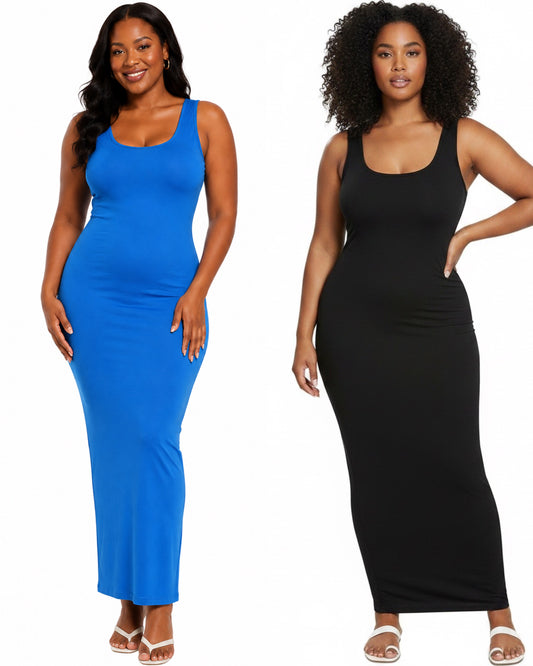 Basic Fitted Maxi Dress