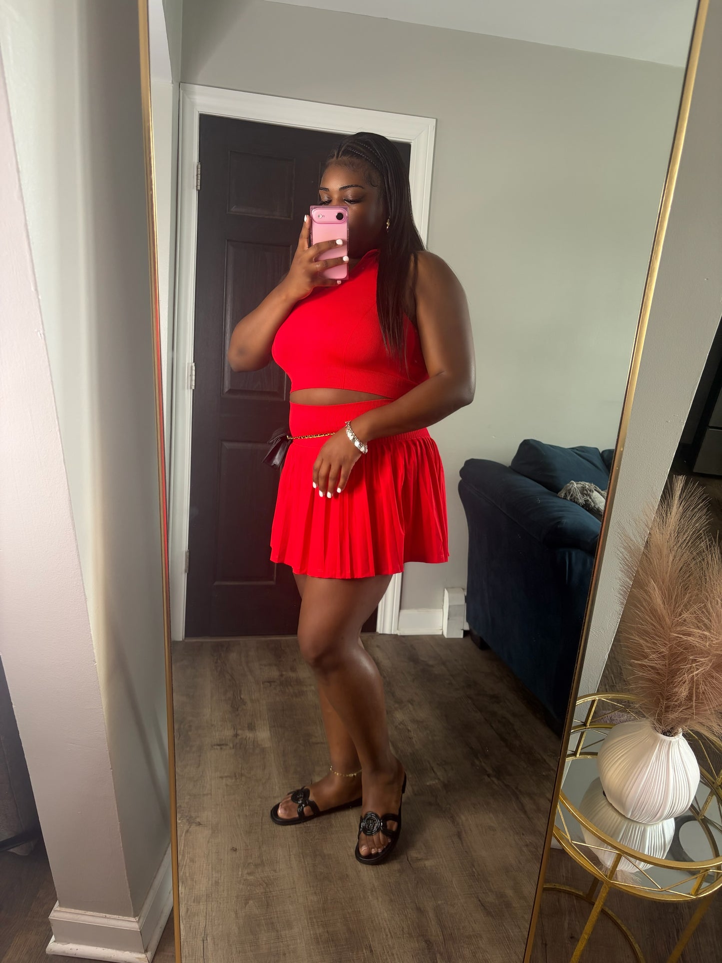 Red Skort 2 Piece Set