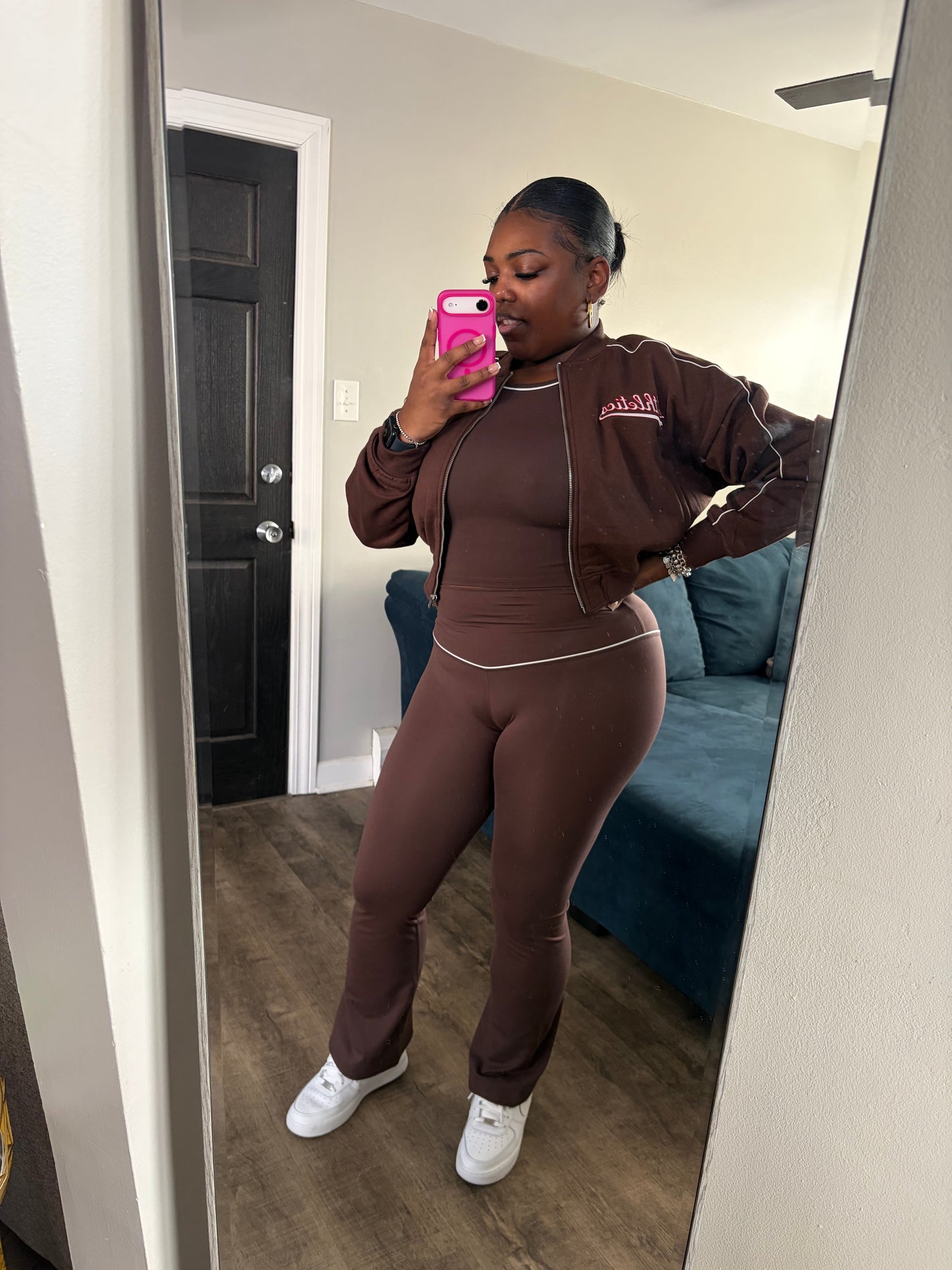 Brown 3 Piece Pants Set