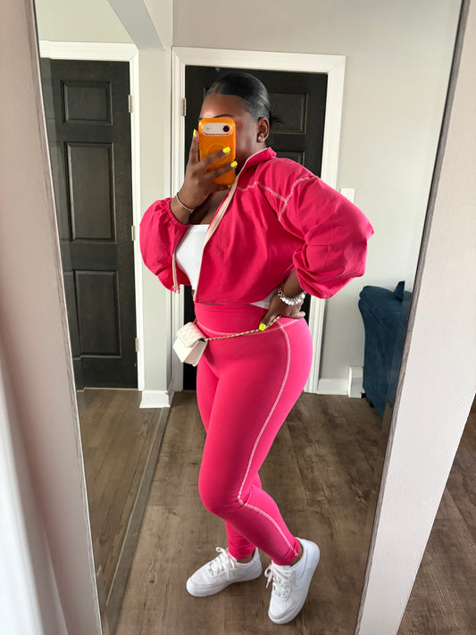 Hot Pink 3 Piece Legging Set