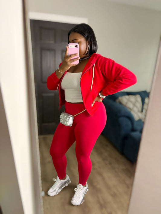 Red Hoodie & Legging Set