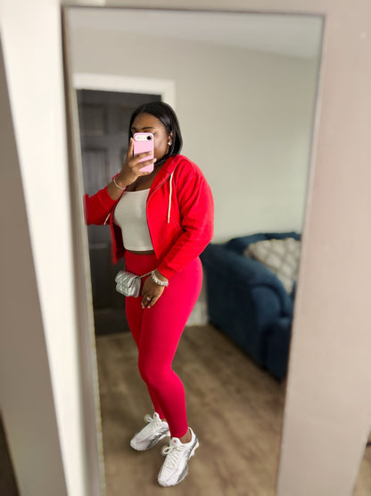 Red Hoodie & Legging Set