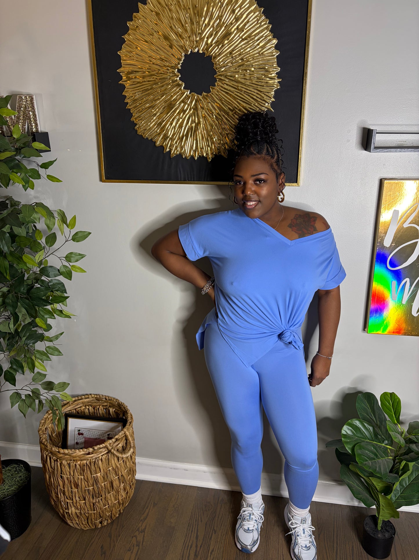 Light Blue Legging Set (Plus Size)