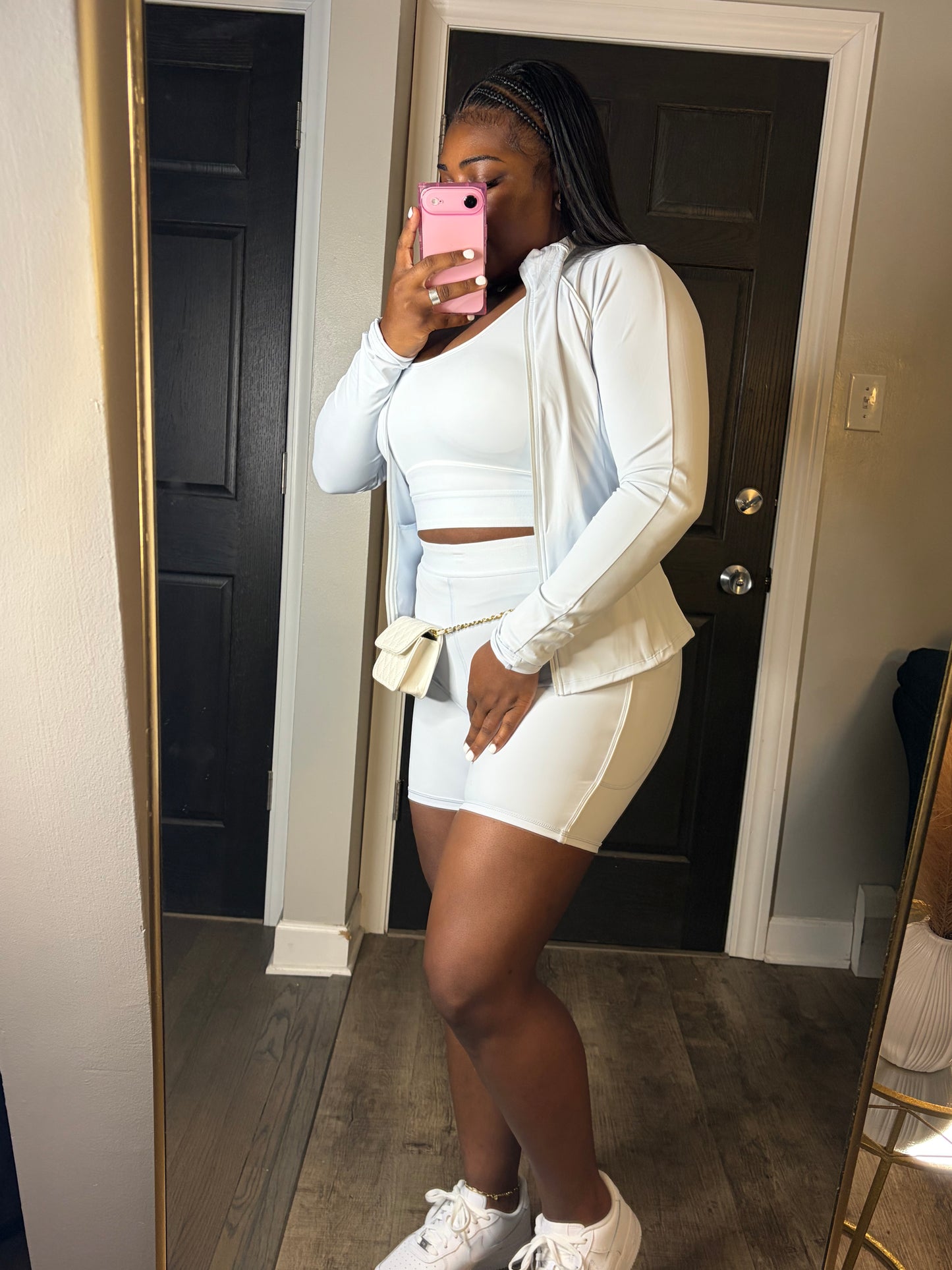 Light Blue 3 Piece Short Set