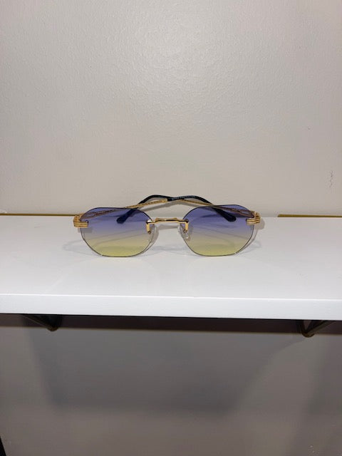 Rimless Ombre Sunglasses