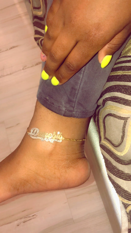 Personalized Gold Plated Anklet