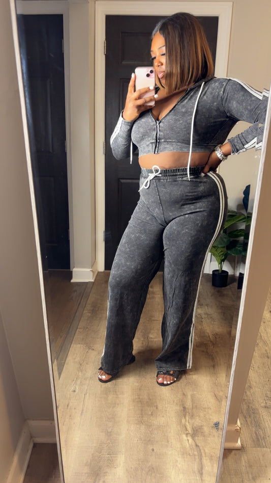Charcoal 2 Piece Pants Set