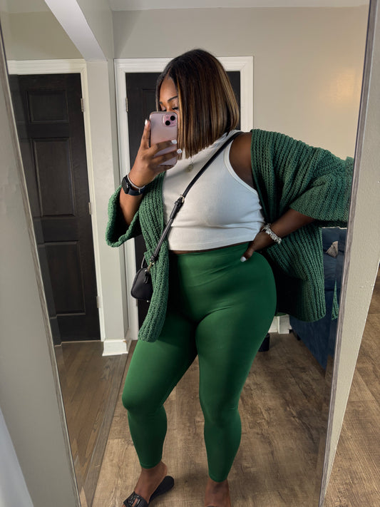 Dark Green 2 Piece Leggings Set