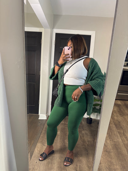 Dark Green 2 Piece Leggings Set