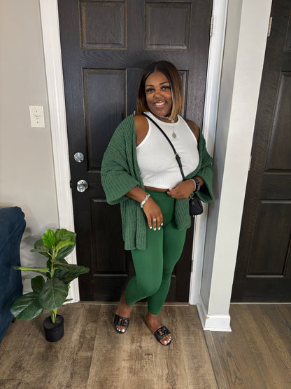Dark Green 2 Piece Leggings Set