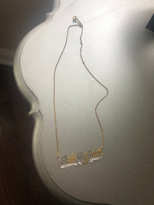 Personalized Single Gold Plated Necklace