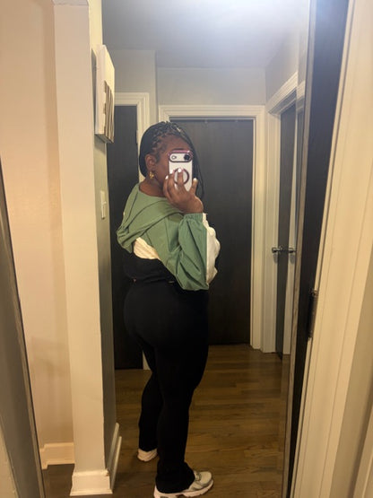 Black/Sage 2 Piece Pants Set