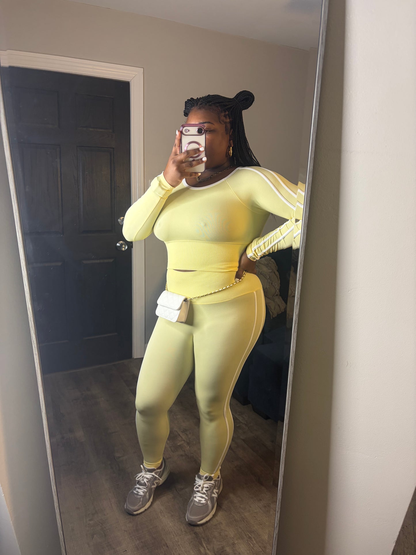 Yellow & White Legging Set