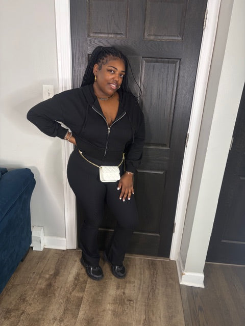 Black Hoodie & Pants Set