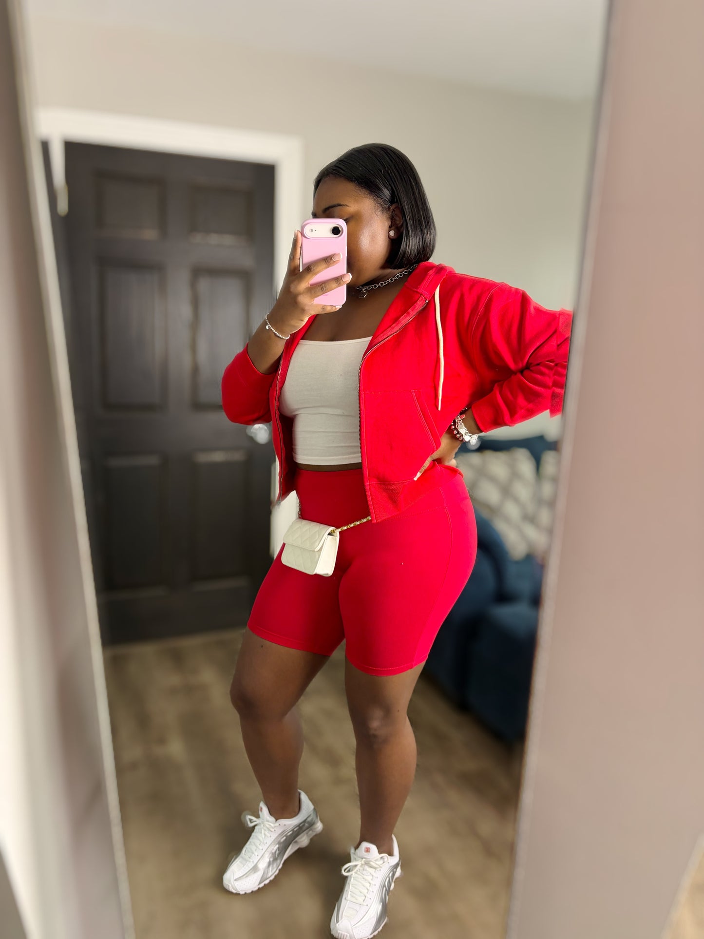 Red Hoodie & Short Set