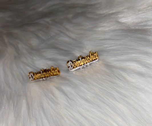 Personalized 3D Stud Name Earrings