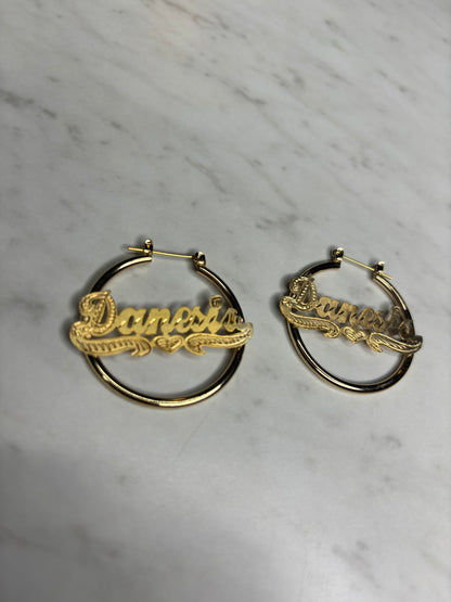 Personalized Classic Name Earrings