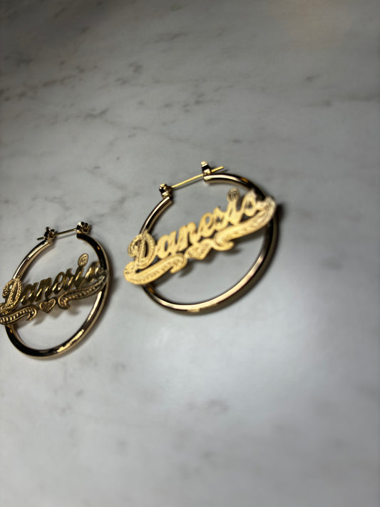 Personalized Classic Name Earrings