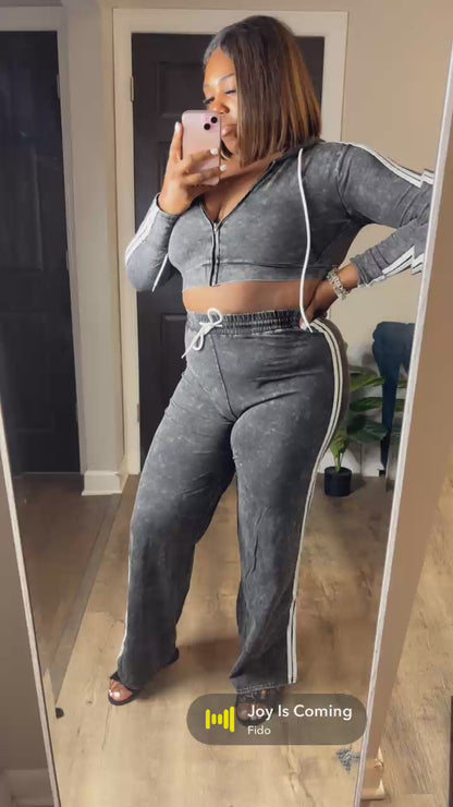 Charcoal 2 Piece Pants Set